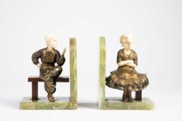λ Professor Otto Poertzel (1876-1963), An Art Deco pair of bookends