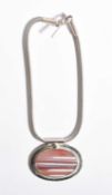 Margaret Bolton, A silver and agate necklace