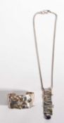 Gabriella Lane, A silver pendant necklace