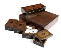 A CHINESE EXPORT LACQUER COUNTER BOX