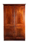 A MAHOGANY WARDROBE