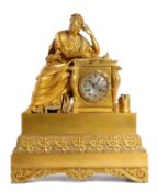 A FRENCH ORMOLU RESTAURATION MANTEL CLOCK