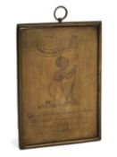 ANTI-SLAVERY BRISTOL INTEREST. A GEORGE IV BRASS PLAQUE