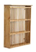 A PINE PLATE RACK