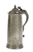 AN ENGLISH PEWTER FLAGON