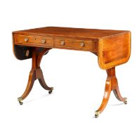 λ A REGENCY ROSEWOOD SOFA TABLE
