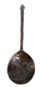 A TUDOR PEWTER SPOON