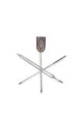 A SET OF REGENCY POLISHED STEEL FIRETOOLS