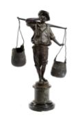 AN ITALIAN BRONZE FIGURE OF A WATER CARRIER
