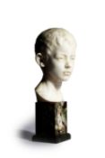 A MARBLE BUST OF A BOY