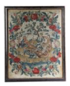 A GEORGE II NEEDLEWORK PANEL