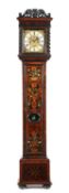 A CHARLES II WALNUT, OYSTER VENEERED AND MARQUETRY LONGCASE CLOCK