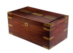 A MAHOGANY COUNTRY HOUSE LETTER BOX