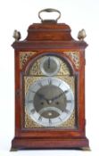 A GEORGE III MAHOGANY BRACKET CLOCK