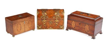 A GEORGE III MAHOGANY TEA CHEST