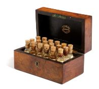 A VICTORIAN BURR WALNUT HOMEOPATH'S BOX