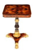 λ A GEORGE IV ROSEWOOD AND SPECIMEN WOOD OCCASIONAL TABLE