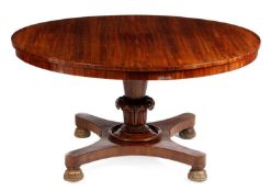 A WILLIAM IV GONCALO ALVES CENTRE TABLE