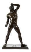 AN AUSTRIAN BRONZE FIGURE OF THE PUGILIST CREUGAS