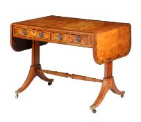 A FINE GEORGE III WEST INDIAN SATINWOOD SOFA TABLE
