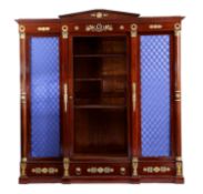 A FRENCH MAHOGANY BIBLIOTEQUE IN EMPIRE STYLE