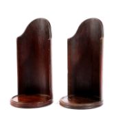 A RARE PAIR OF GEORGE III MAHOGANY DECANTER STANDS