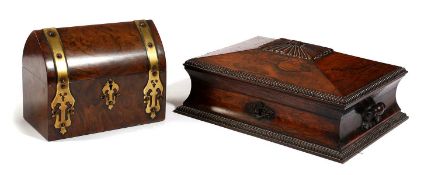 λ A GEORGE IV ROSEWOOD SEWING BOX