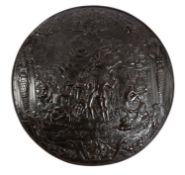 A GERMAN CAST IRON RONDEL OR SHIELD