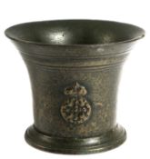 A CHARLES II BRONZE MORTAR