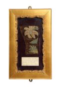 MARY QUEEN OF SCOTS INTEREST. A CREWELWORK NEEDLEWORK FRAGMENT