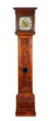 A WILLIAM III WALNUT AND FLORAL MARQUETRY LONGCASE CLOCK
