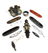 FOUR PAPIER-MACHE SPECTACLE CASES
