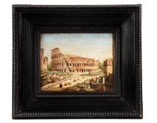 AN ITALIAN MICROMOSAIC GRAND TOUR PLAQUE OF THE COLOSSEUM