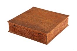 AN INDIAN SANDALWOOD BOX
