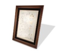 A modern silver map of Great Britain,