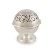 A rare George II Irish silver soap/sponge box,