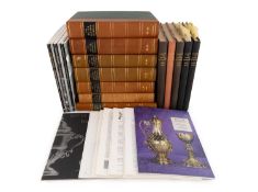 A collection of bound copies of the Silver Society Journal,