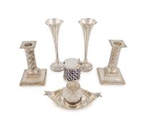 A small mixed lot of silver items,