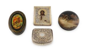 A Russian silver-gilt and niello work purse,