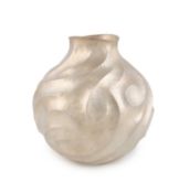 Φ By Hiroshi Suzuki, a contemporary Fine silver Aqua-Poesy vase,