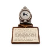 A late-Victorian Scottish silver and enamel medallion trophy,