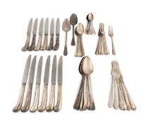 A mixed lot of silver flatware,