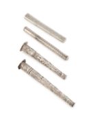 A late-18th century Dutch silver sealing wax holder and seal,