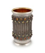 Φ By Wally Gilbert, a modern silver beaker,