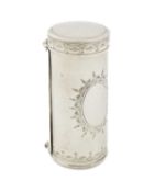 An early-19th century silver nutmeg grater,