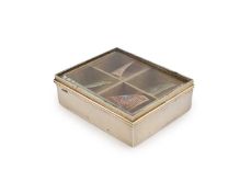 A late-19th century Russian silver stamp box,