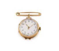 An early-20th century continental 18-carat gold nurse's watch,