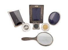 A mixed lot of silver photograph frames,