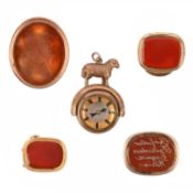 A COLLECTION OF FIVE FOB SEALS