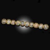 A 19TH CENTURY PORTRAIT MINIATURE BRACELET,